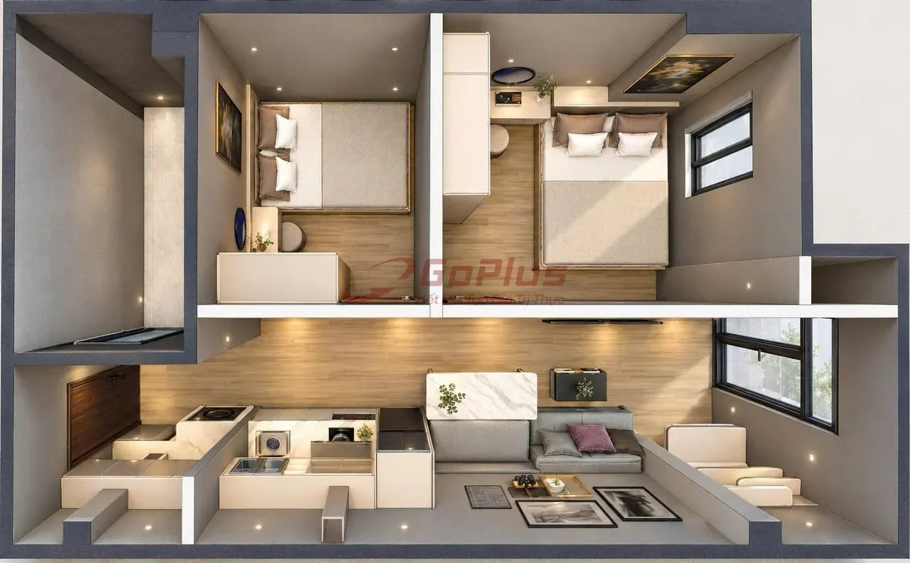 Cho thuê 2PN 40m² 672A59-60 Phan Văn Trị, Phường Gò Vấp · 14 triệu/tháng — ảnh 2